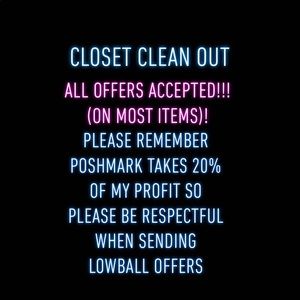 Closet Clean Out!!, Almost all offers accepted!!